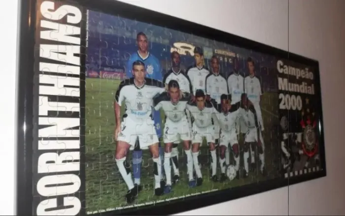 Quadro Quebra cabeça Corinthians Campeao Mundial 2000