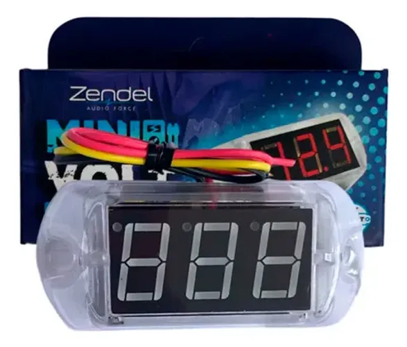 Mini Voltimetro Medidor Bateria Automotivo Zendel Zd-mvt
