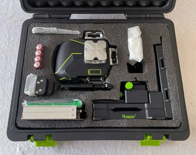 Nível a laser 16 linhas c/controle bateria suporte e maleta completo 