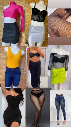 Lote 100 peças de roupas novas alta qualidade 