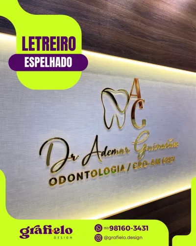 Letreiro de acrílico sofisticado
