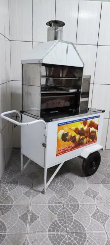 Carrinho de Churrasco em Aço Inox