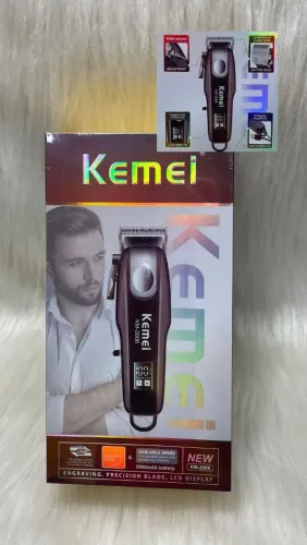 Máquina de cortar cabelo sem fio profissional kemei 