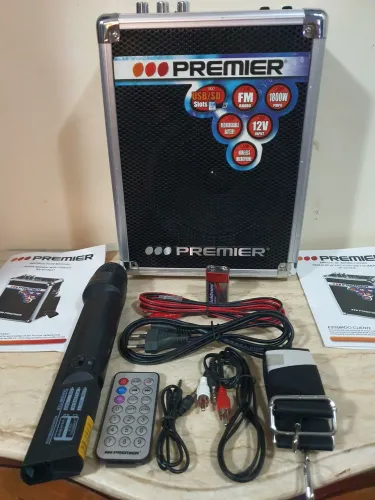 CAIXA DE SOM PORTÁTIL PREMIER NOVA- 220V