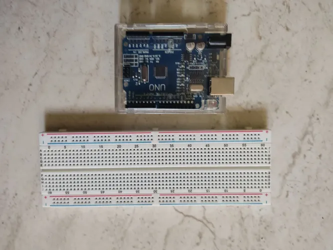 Arduíno Uno com Case acrílico e Protoboard 