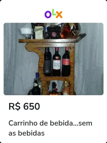 Carrinho de bebida MDF