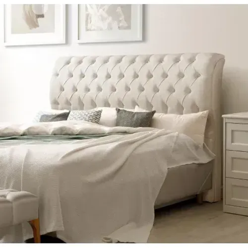 Cabeceira Turim Solteiro Bege