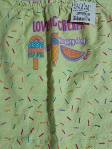 Conjunto de verão Kelly & Kety - Cor matcha - Tam 6