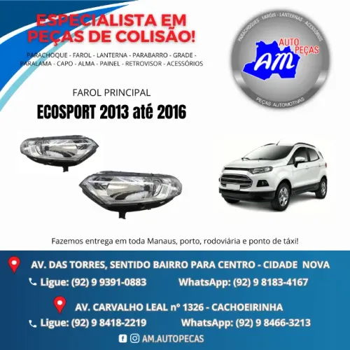 farol ecosport 2013 a 2016 Arteb