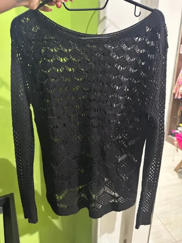 Blusa de Crochê Preta P