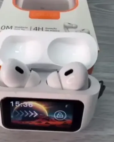 Fone Bluetooth  - Case com Tela, Som Hi-Fi e BT 5.4 Entrega Grátis!