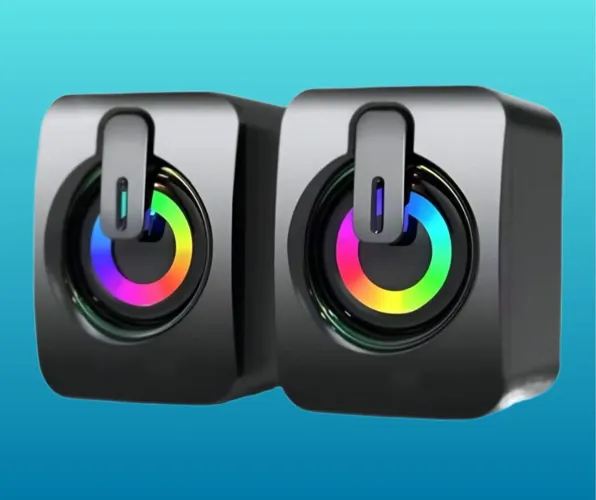 Caixa de Som para Computador 2.0 com LED RGB