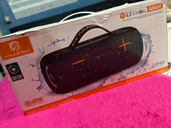 Caixa de som portátil sem fio