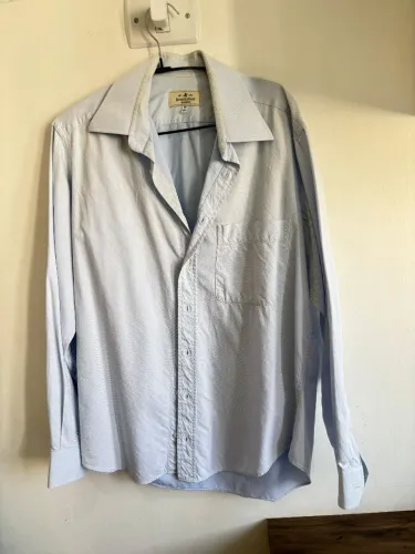 Camisa Social Masculina Brookfield Azul Claro