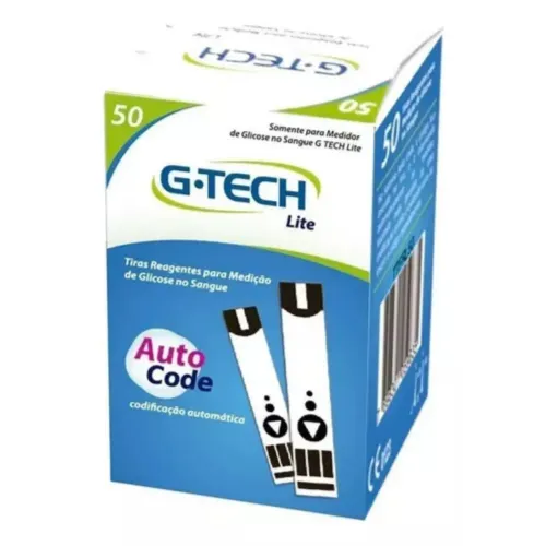 Tiras Reagentes G-TECH Lite - Teste de Glicose