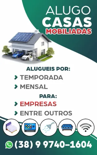 Casas Mobiliadas - Paracatu MG (Internet, TV, cozinha e lavanderia completas)