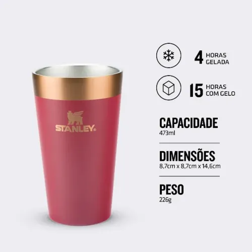 Copo STANELY - Térmico De Cerveja Gilded Pomegranate