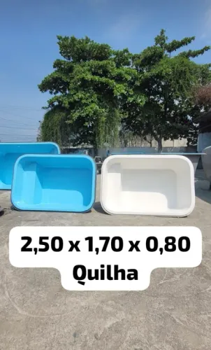 Piscina de Fibra 2,50x1,70x0,80 Quilha