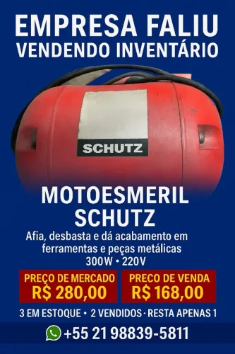 Motoesmeril Schulz 6" 300W - Só R$ 168! ? EMPRESA FALIU!!!