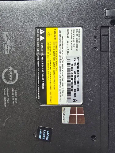 Notebook CCE i3 500gb 4gb ram tela quebrada