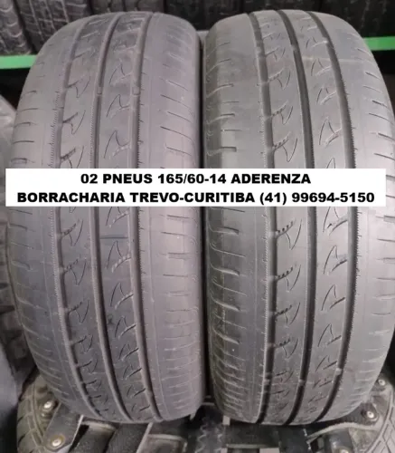 02 pneus 165/60/14 Aderenza por 360,00 o par