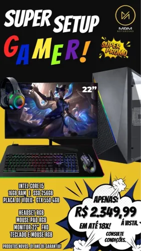 Super Setup Gamer i5 COMPLETO!