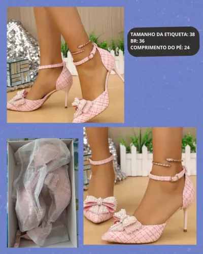Salto Alto Feminino Rosa *NOVO*