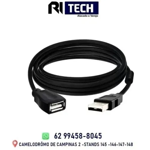 Cabo Extensor USB 2.0 USB Macho x USB Fêmea 1,5M