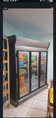 Auto serviço Freezer expositor 3 portass