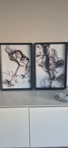 Quadros Abstratos em Preto e Branco Tok&Stok
