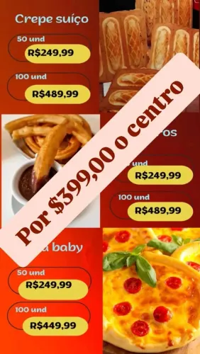 Promoção de lanches para festa infantil e eventos 