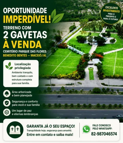 VENDO TERRENO DE 2 GAVETAS.