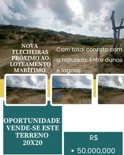 Vende-se ou troca terreno em Flecheiras perto do loteamento marítimo 