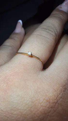 Anel solitário 18 k