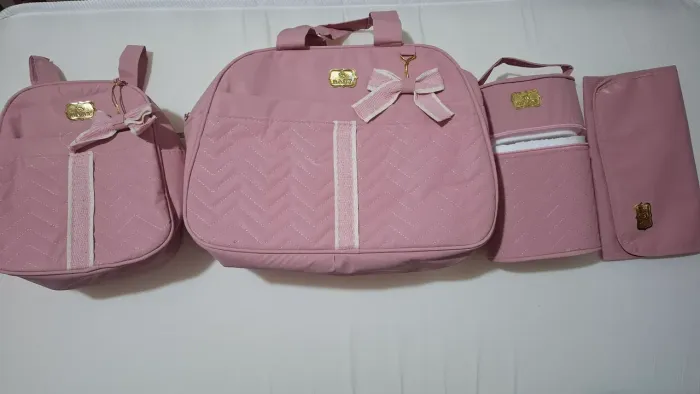 Kit bolsa de maternidade bolsa maternidade rosa