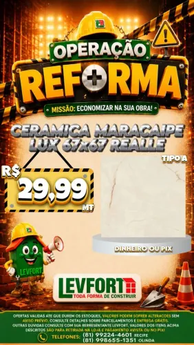 Cerâmica maracaipe lux 67x67 realle mt 