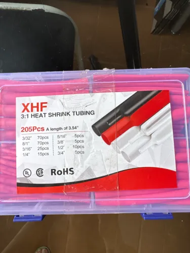 Kit de sortimento de tubos termorretráteis XHF 3:1 205 PCS 3,54? 