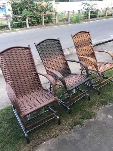 Cadeira de balanço fibra/ cadeira de descanso com molas