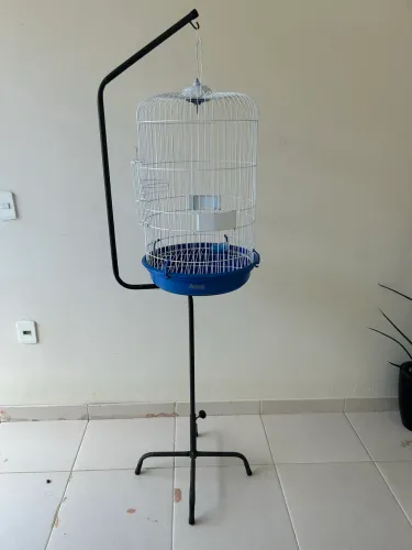 Gaiola com pedestal para calopsita