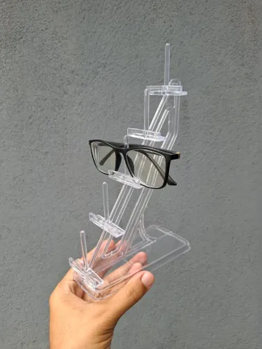Expositor de Óculos em Acrílico 5 Lugares Porta-Óculos Suporte para Óculos Transparente