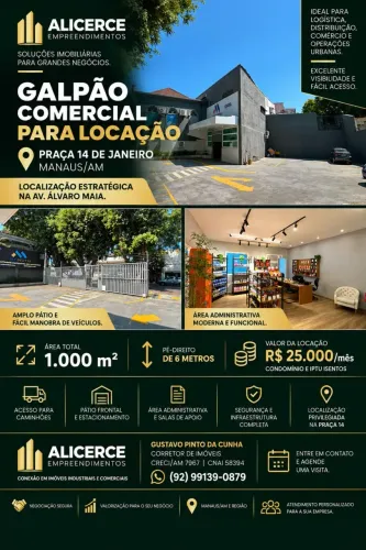 ALUGO PRÉDIO COM 1.000 M2 NO CENTRO