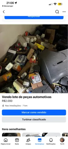 Vendo lote de peças automotivas
