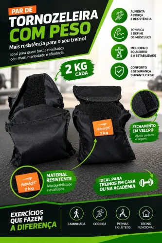 Tornozeleira com Peso Hidrolight 2 kg