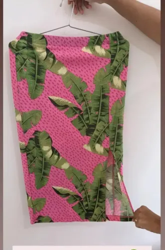 Saia Midi estampada 