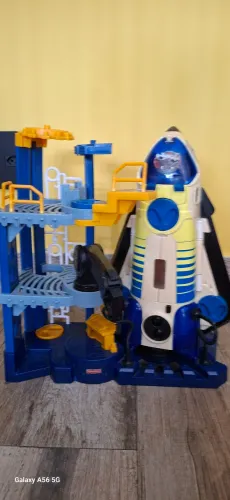 Imaginext Base Espacial Fisher-Price + Ônibus Espacial + Braço Mecânico