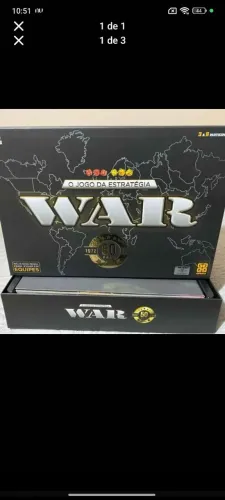Super Jogo de Tabuleiro WAR Edição especial 50 anos
