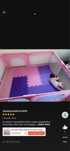 Cercadinho enorme Bebê Infantil Chiqueirinho Seguro Menina