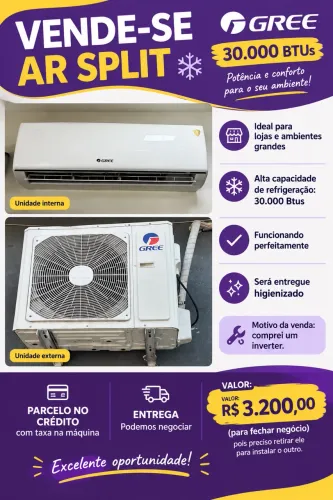 Ar condicionado Gree Split 30.000 Btus