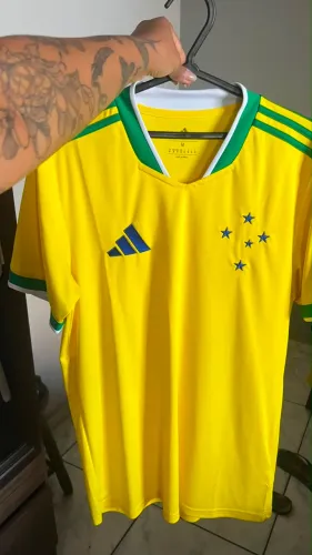 Camisa Amarela cruzeiro tamanho M - Pra sair rápido.
