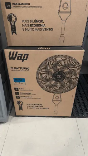 Ventilador de Coluna WAP FLOW TURBO 180W 50cm 8 Pás 3 Velocidades